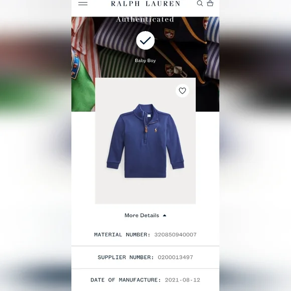 Ralph Lauren Cotton Interlock Quarter-Zip Pullover - Picture 5 of 5